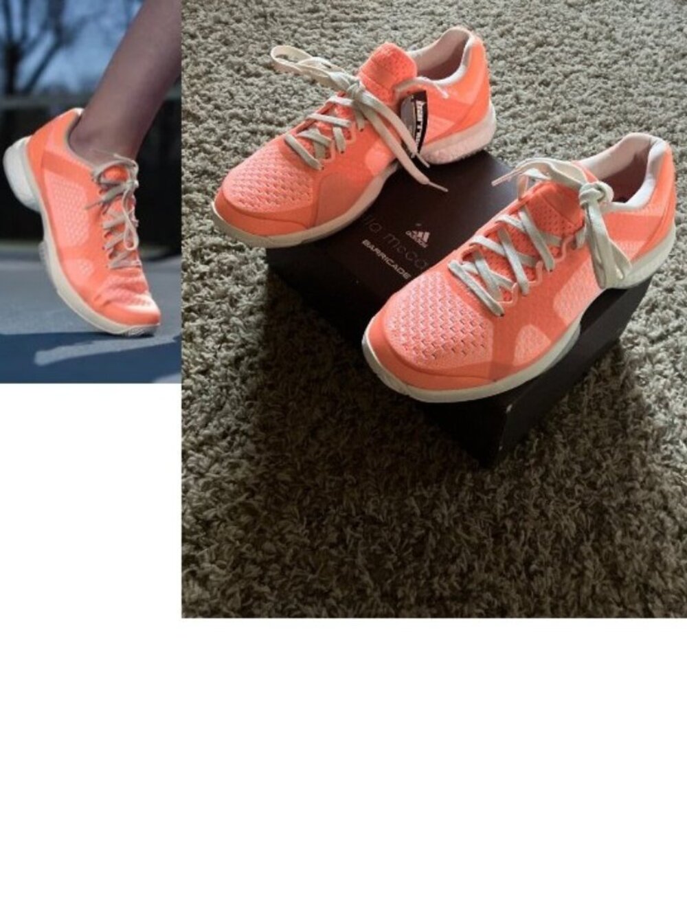 Nwt Adidas Stella McCartney Women aSMC Barricade Tennis Boost Shoes 7